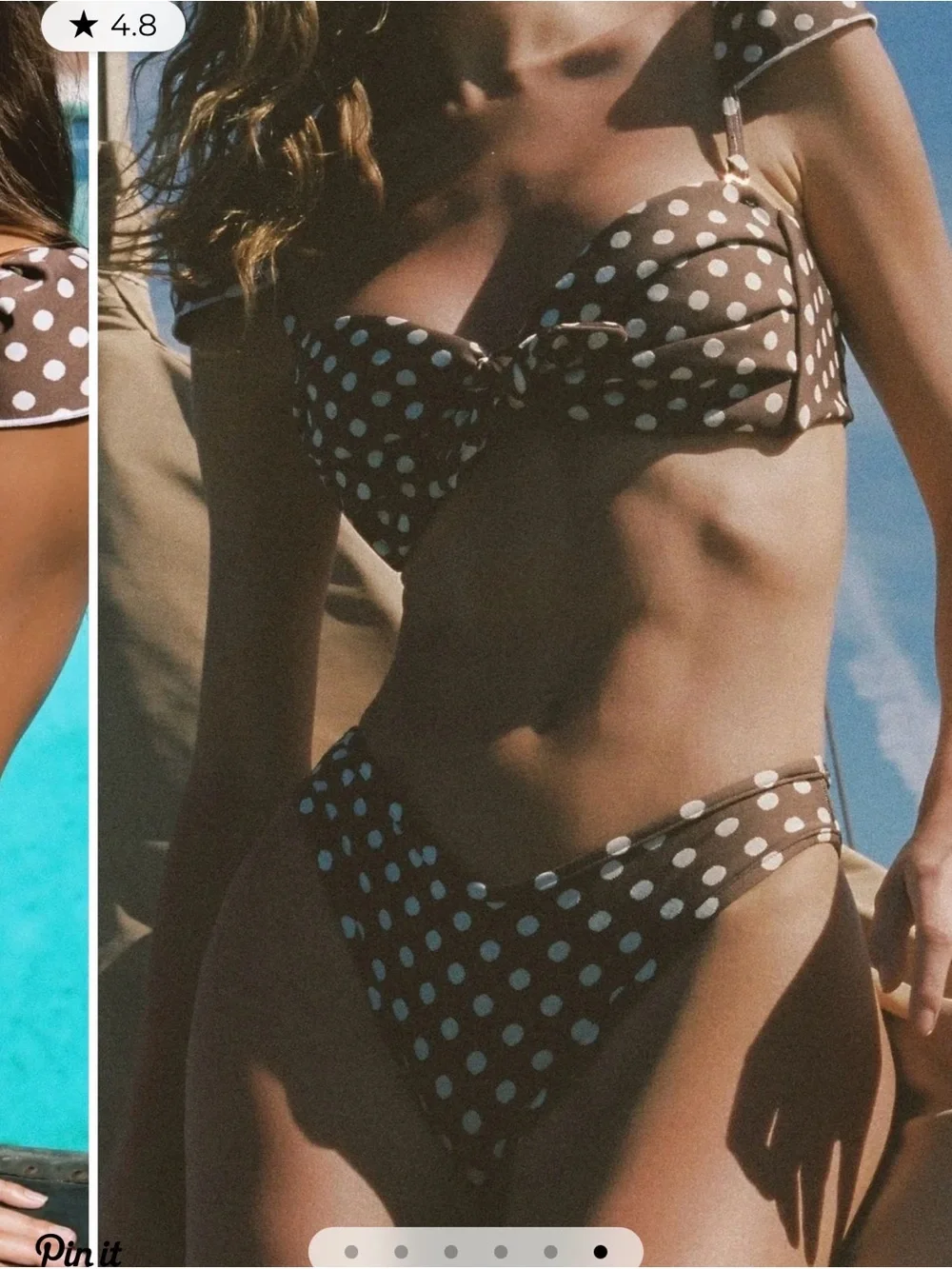 MONTCE SWIM CABANA BIKINI TOP, SIZE S & LULU BIKINI BOTTOMS, SIZE M IN VIVIAN